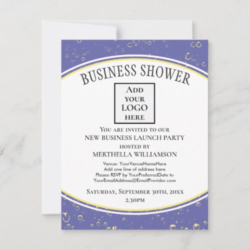 Elegant New Business LOGO  Invitation