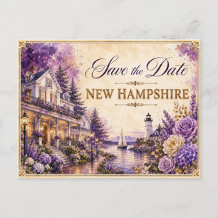 Elegant New Hampshire Save the Date Wedding Invite