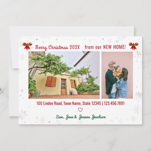Elegant New Home for Christmas Holly Photos  Announcement