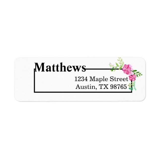 Elegant New Home Label (Front)