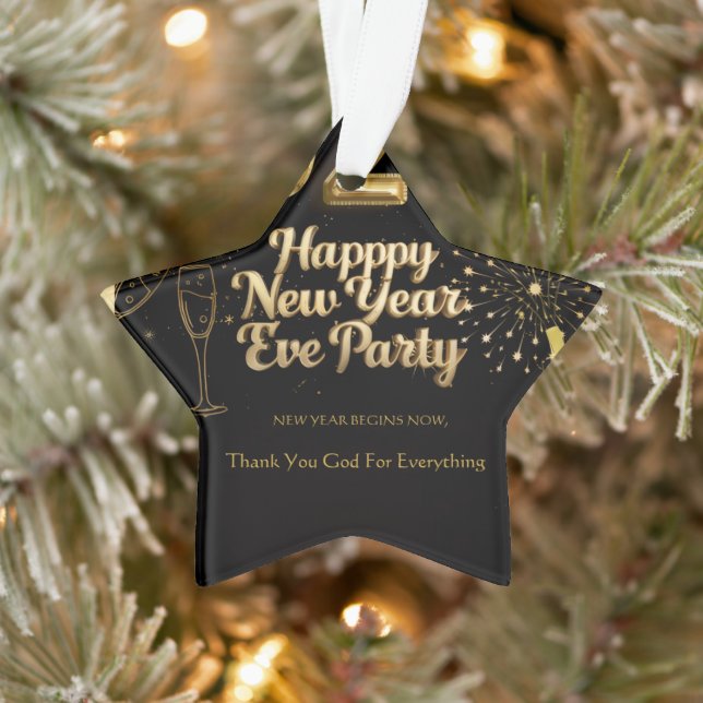 Elegant New Year Eve Paper Ornament (Tree)