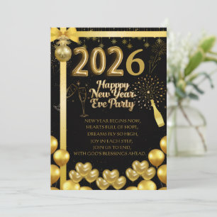 Elegant New Year Eve Party Invitation Card