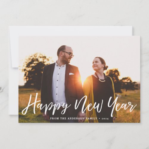Elegant New Year  New Year Photo Card