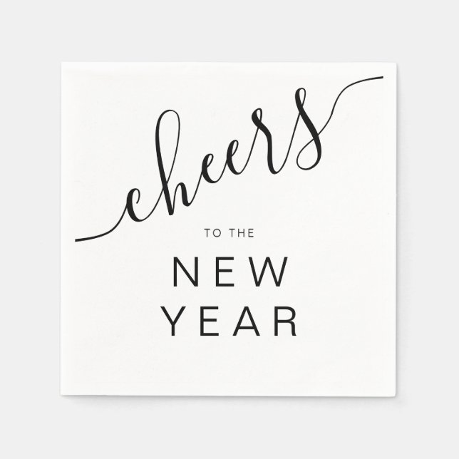 Elegant New Year's Eve Party Napkins (Front)