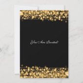 Elegant New Years Eve Party Sparkles Gold Invitation (Back)