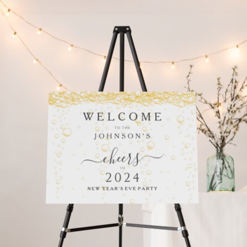 Elegant New Years Eve Party Welcome Foam Board