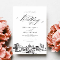 Elegant New York City Calligraphy Chic Wedding