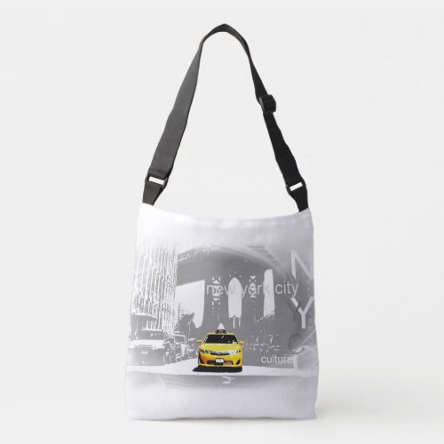 Elegant New York City Nyc Brooklyn Yellow Taxi Crossbody Bag