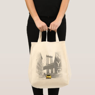 Elegant New York City Nyc Brooklyn Yellow Taxi Top Tote Bag