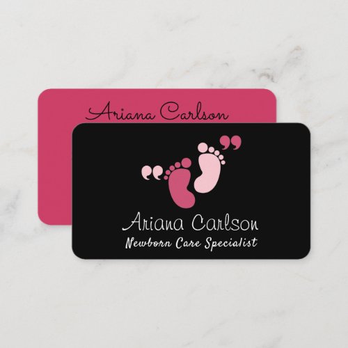 Elegant Newborn Care Specialist Daycare Nursery Business Card