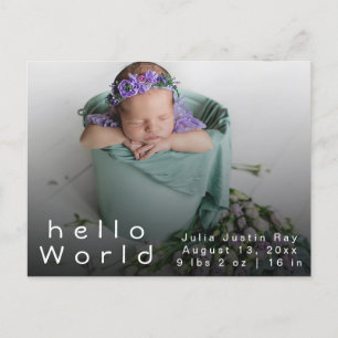 Elegant Newborn Photo Collage Birth Announcements