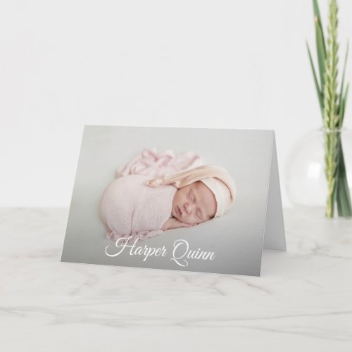 Elegant Newborn Photo Collage Note Card