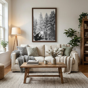   Elegant newly wed couple photo canvas print