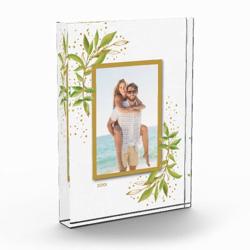 Elegant Newlywed Honeymoon Custom Photo Block