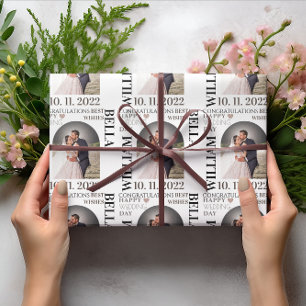 Elegant Newlyweds Mr & Mrs Wedding Wrapping Paper