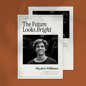 Elegant Newspaper Graduation Photo Announcement