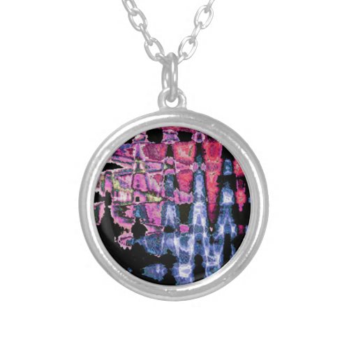 Elegant Nice  lovely water colors pattern design Silver Plated Necklace