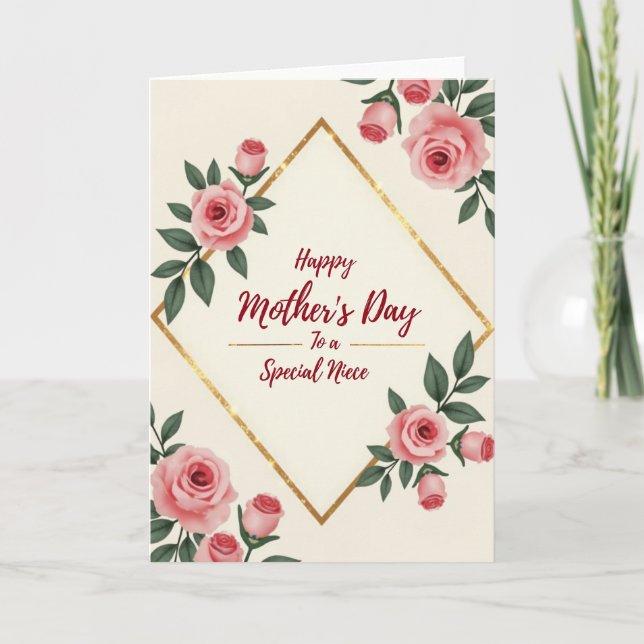 Elegant Niece Day Wishes Card (Front)