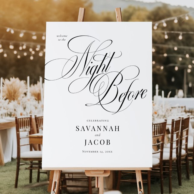 Elegant Night Before Script Rehearsal Welcome Sign (Creator Uploaded)