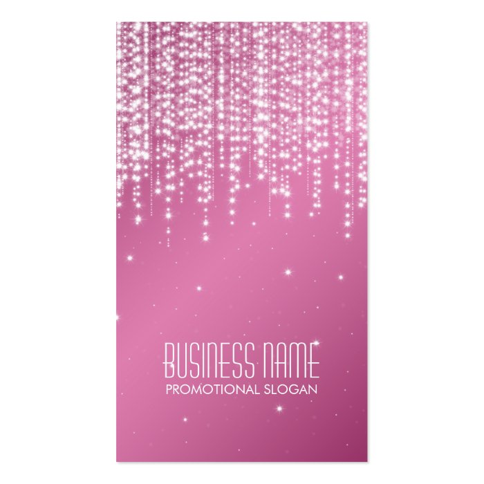 Elegant Night Dazzle Pink Business Card Zazzle