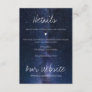 Elegant  Night Sky Under The Stars Wedding Details Enclosure Card