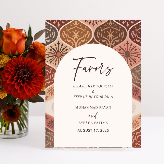 Elegant Nikkah Arabic Islamic Wedding Favors Sign (Elegant Nikkah Arabic Islamic Wedding Favors Sign
)