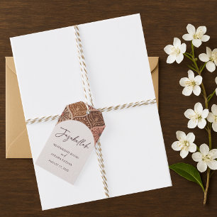 Elegant Nikkah Islamic Wedding Thank you Favors Gift Tags