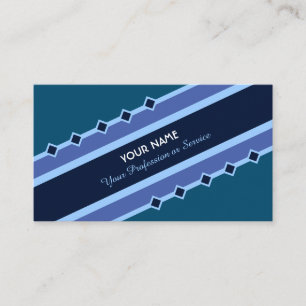 Elegant noble blue striped business card