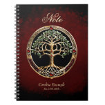 Elegant noble tree of life with celtic knot. notebook
