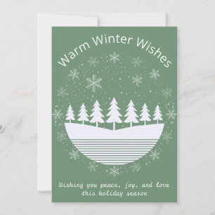 Elegant Non-Denominational Mint Green Holiday Card