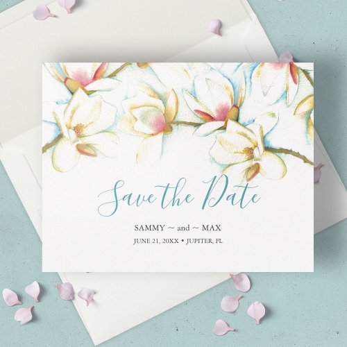 Elegant Non_Photo Watercolor Floral Save the Date