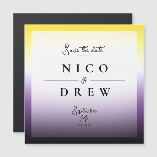 Elegant Nonbinary Pride Wedding (Front/Back)
