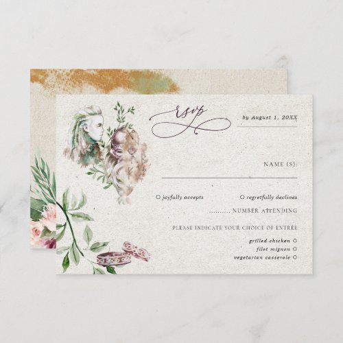 Elegant Norse Viking Wedding RSVP