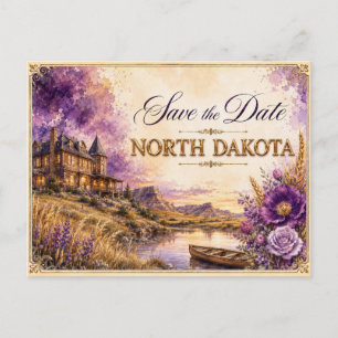 Elegant North Dakota Save the Date Wedding Invite