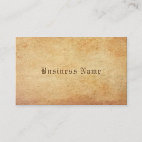 Elegant Nostalgic Old Paper Look Professional Business Card