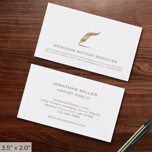 Elegant Notary Business Card