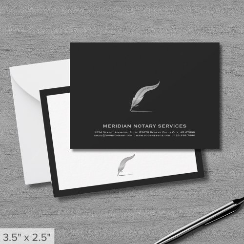 Elegant Notary Service Note Card