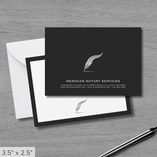 Elegant Notary Service Note Card (Creator Uploaded)