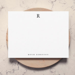 Elegant Note Card   Minimal Simple Notecards
