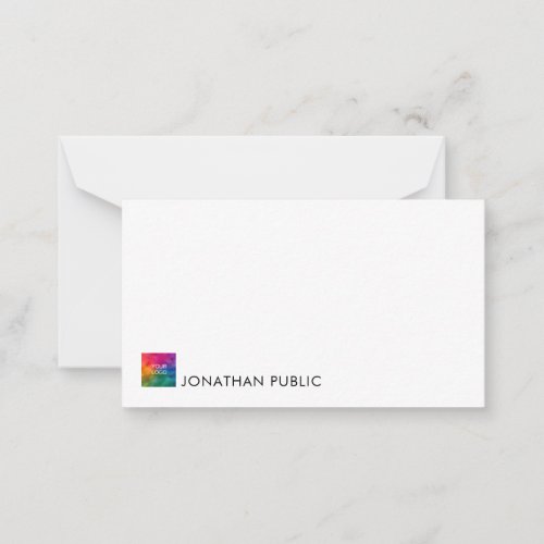 Elegant Note Cards Add Text Logo Here Simple