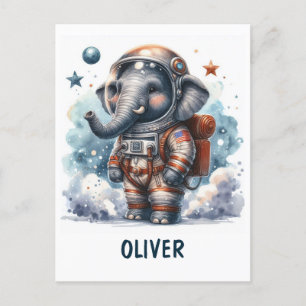 ELEGANT NOTEBOOK FOR A COSMOMANUT BOY POSTCARD