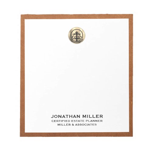 Elegant Notepad with Gold Logo