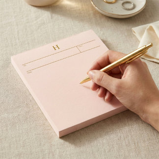 Elegant Notepad with Monogram for her