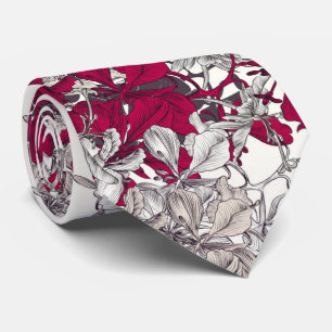 Elegant Nouveau Art vintage floral painting Tie