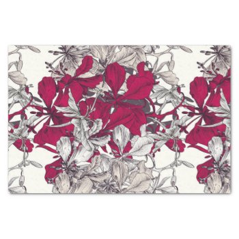 Elegant Nouveau Art Vintage Floral Painting Tissue Paper by AllAboutPattern at Zazzle