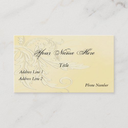 Elegant Nouveau Fleur Business Card