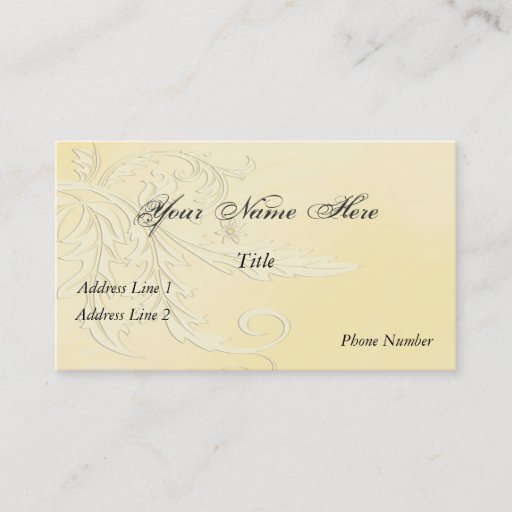 Customizable Elegant Nouveau Fleur Business Card