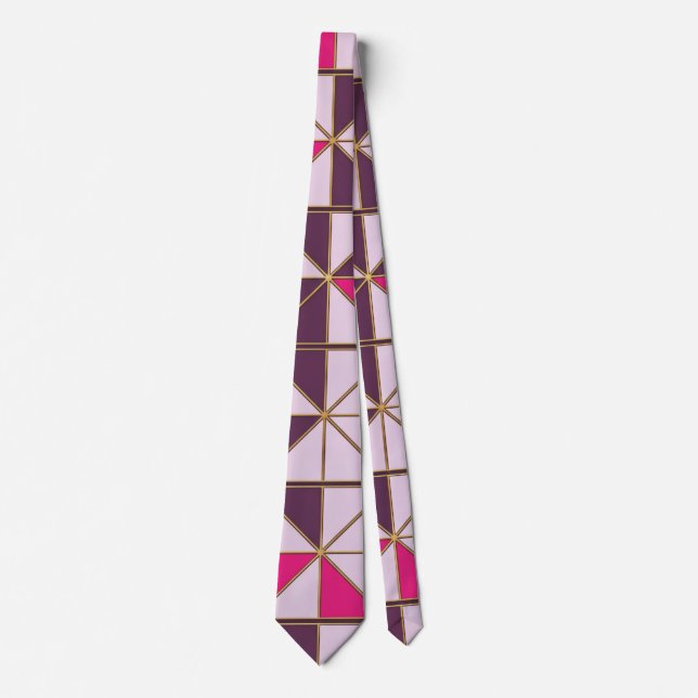 Elegant Nubian Geometric Tie (Front)