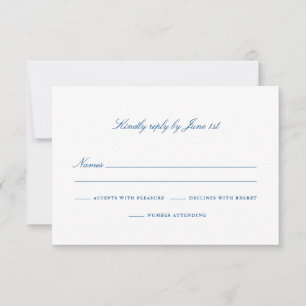 Elegant Number Attending Portland Collection RSVP Card