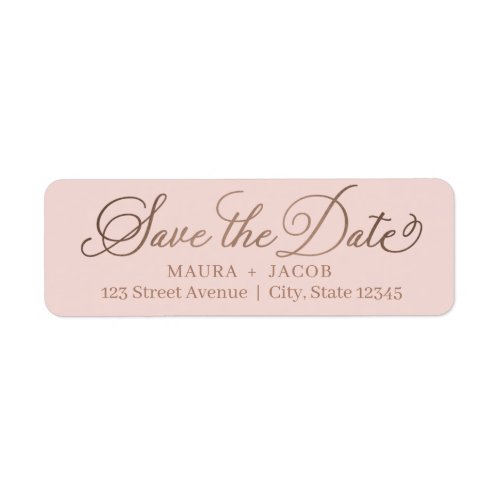 Elegant Nuptial Save The Date Address Label